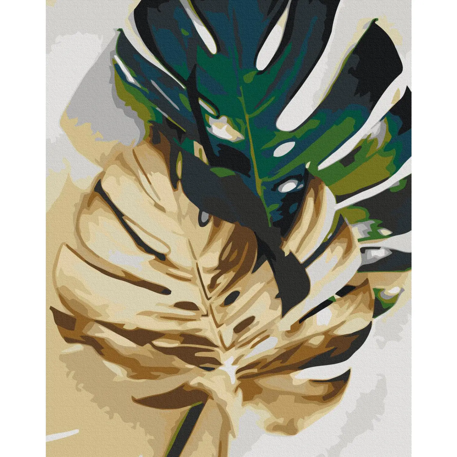 Malen nach Zahlen Bilder Golden Monstera - Kreativsets und Malset fr  Erwachsene Bimago