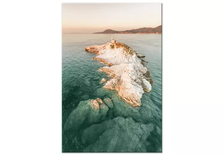 Scoglieta-Insel - Leuchtturm und Felsen aus der Vogelperspektive