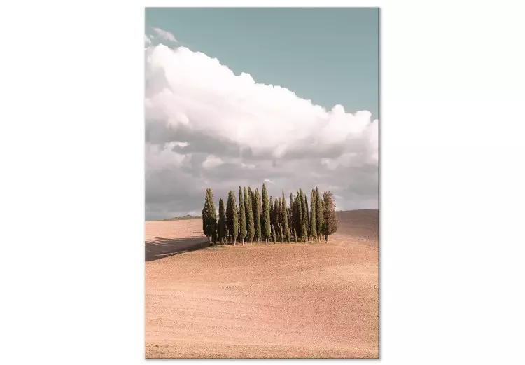 Toskanischer Wald - Foto mit Toskana-Landschaft, Wolken und Zypressen