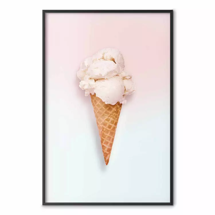 Süßes Essen - Sommerliche Komposition mit Eis auf buntem Hintergrund