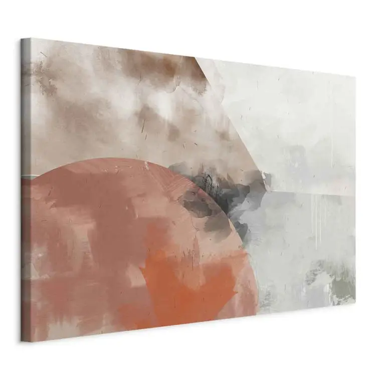 Farben-Geflecht - moderne Abstraktion auf grauem Boho-Stil-Hintergrund