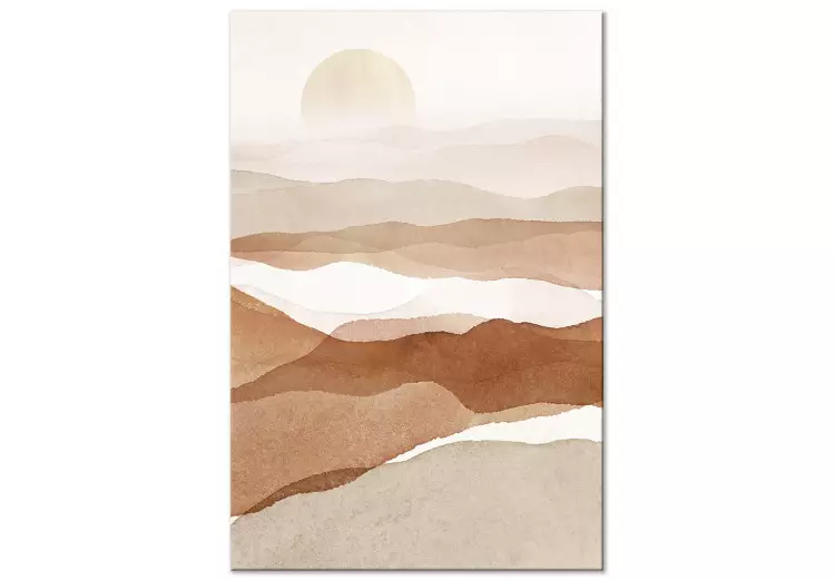 Sonnenuntergang über der Wüste - abstrakte Landschaft im Boho-Stil