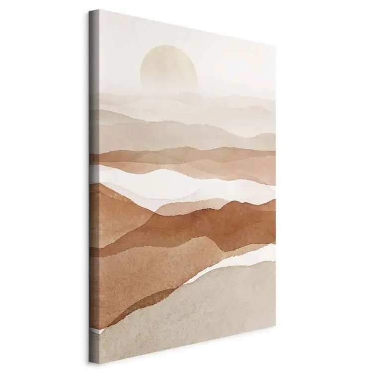 Sonnenuntergang über der Wüste - abstrakte Landschaft im Boho-Stil