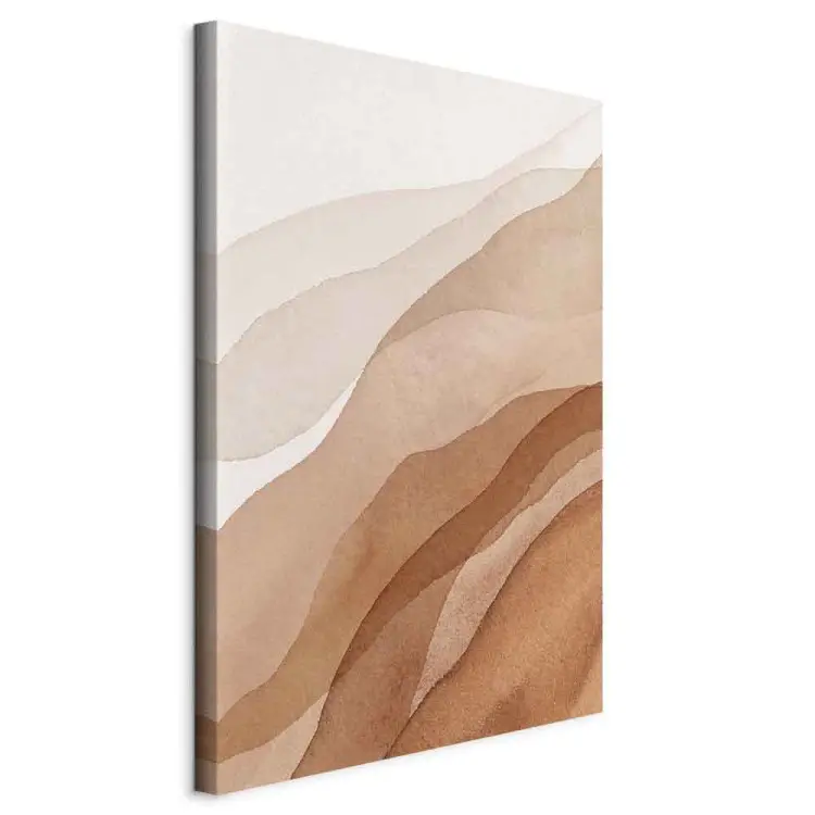 Braun-Beige Wellen - moderne Abstraktion im Boho-Stil