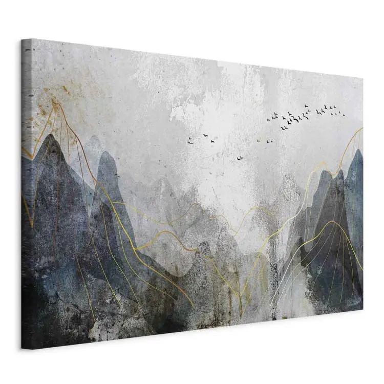 Nebelige Schlucht Breit - Abstrakter Bergblick
