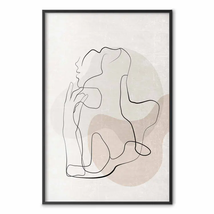 Französischer Chic - Lineart mit menschlicher Silhouette