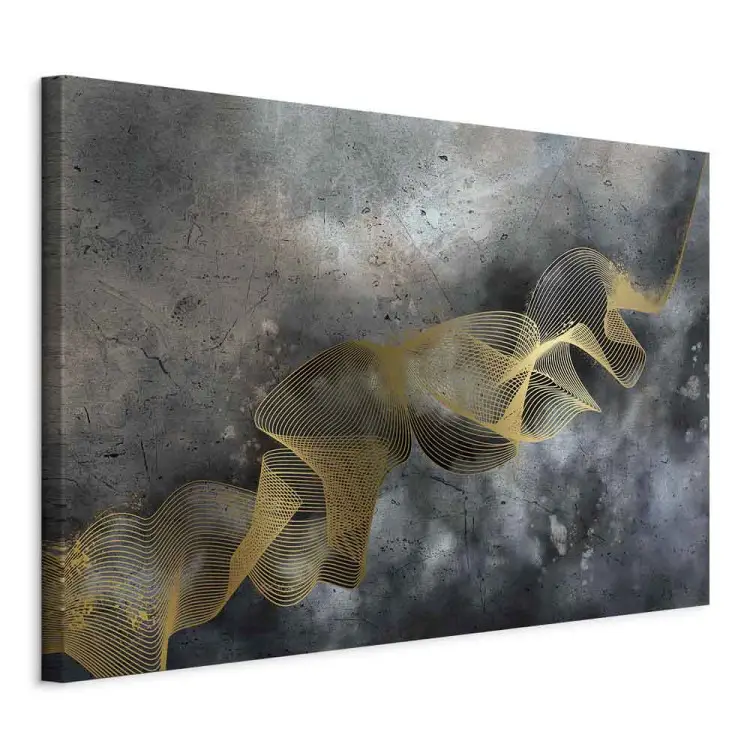 Linearität der Zeit - Goldene Abstraktion und dunkler Hintergrund