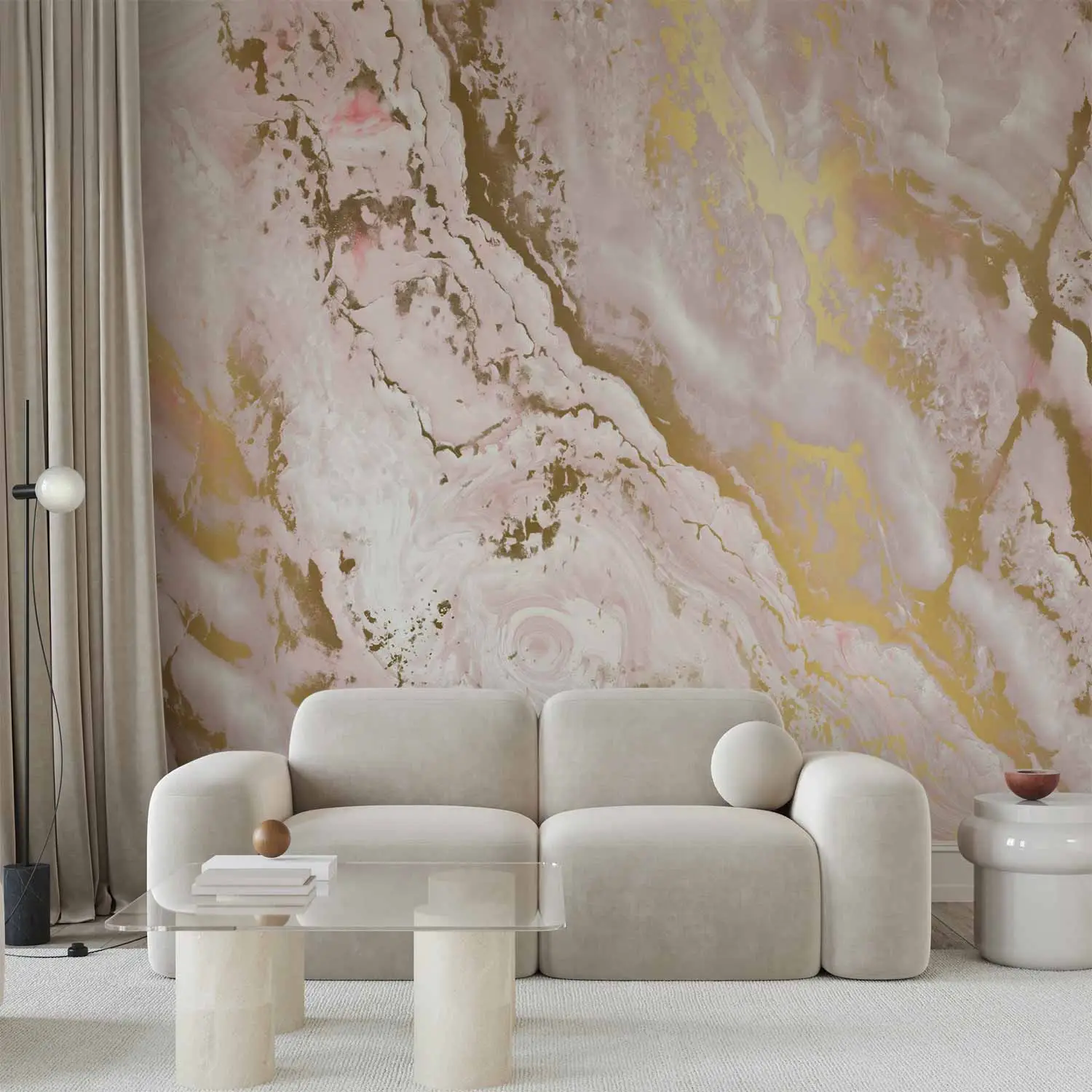 Fototapete Marmor Grau Gold Abstrakt Wohnzimmer Vlies | HORNBACH