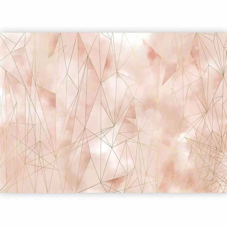 Pastell-Dreiecke - beige Komposition mit abstraktem Motiv