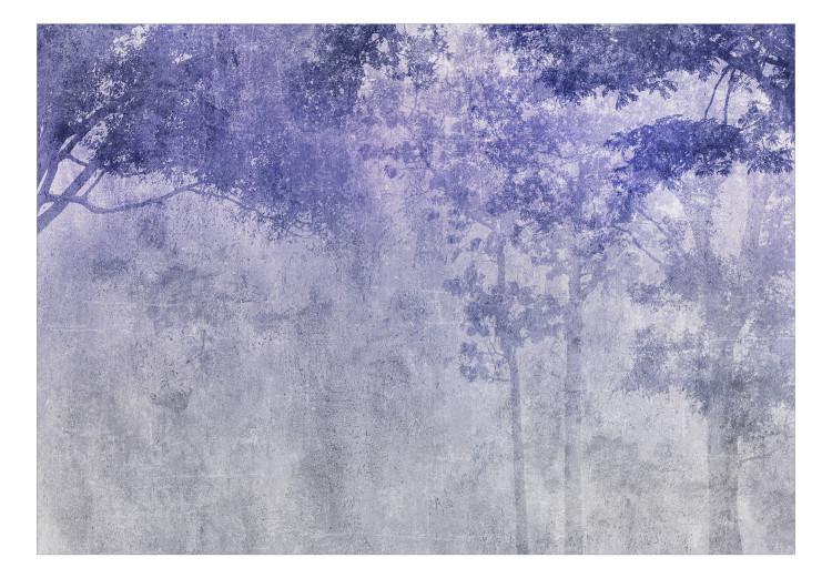 Nächtliches Wäldchen - Waldlandschaft in violett-grauen Farbtönen