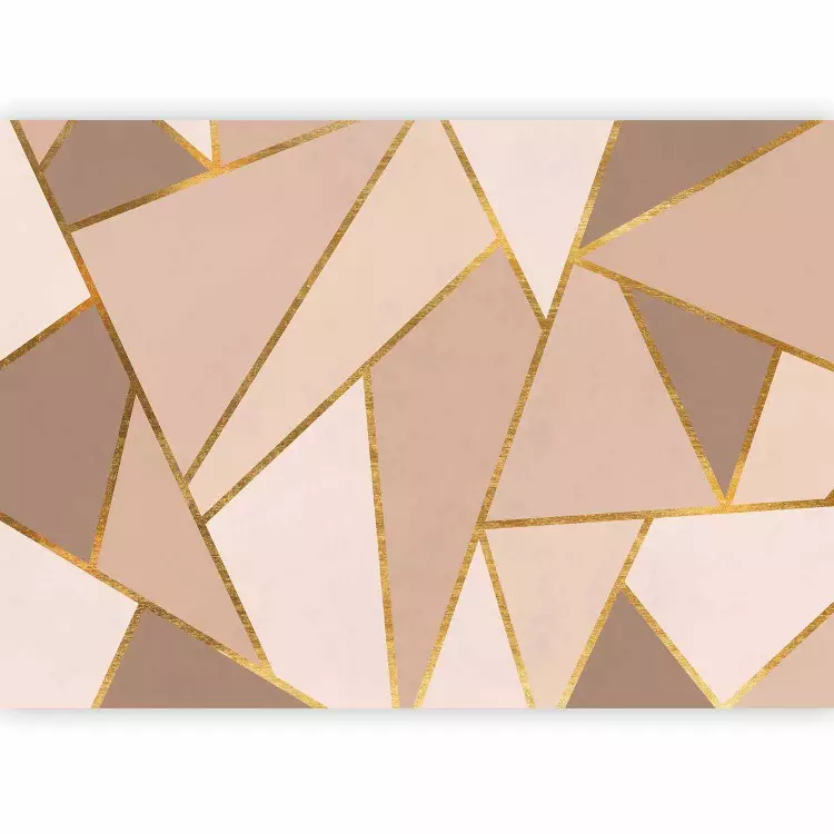 Braune Geometrie - Komposition, die Dreiecke und Vierecke darstellt