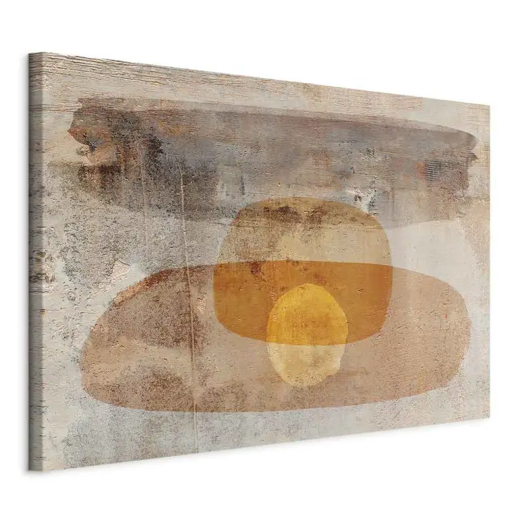 Abstraktion der Gefühle - Figuren und gelb-beiges Hintergrund, Breit