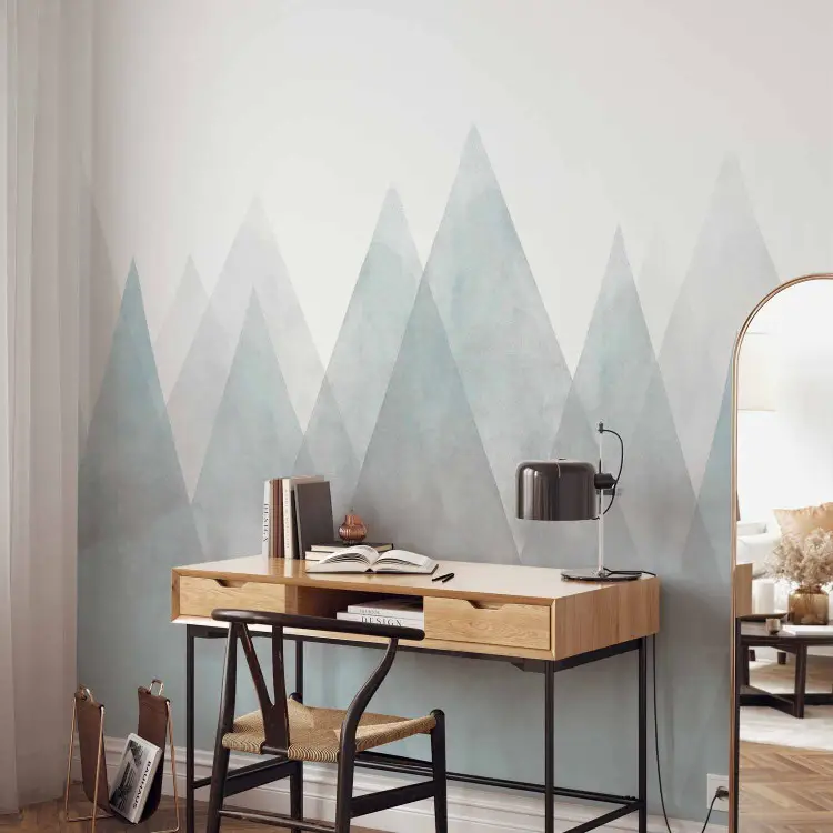 Dreieckige Berge - abstrakte Landschaft mit geometrischen Figuren