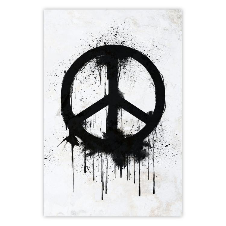 Foto auf Leinwand Peace Symbol (1 Part) Vertical - Banksy und Street art -  Wandbilder