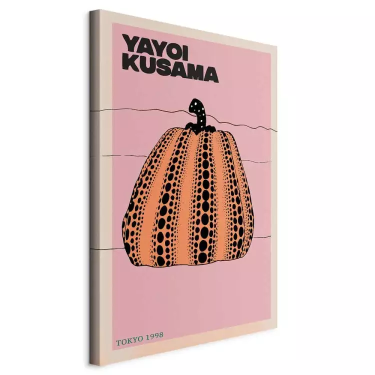Orientalischer Kürbis - Stillleben und dunkle Schriftzüge, Vertikal