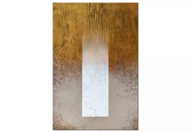 Spektrale Abstraktion (1-teilig) - Verschwindender Streifen, gold-grau
