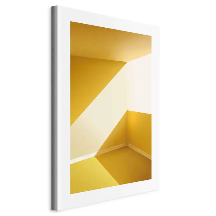 Kanarienvogel-Architektur - Gelbes abstraktes Zimmer