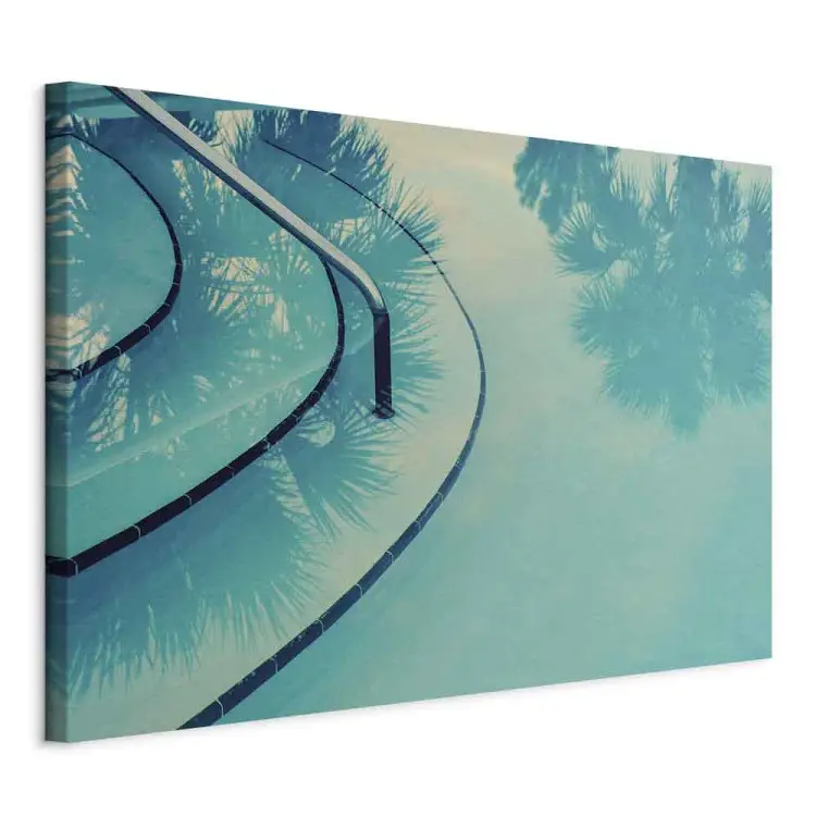 In Florida - Blaue Landschaft und Palmenreflexion im Wasser