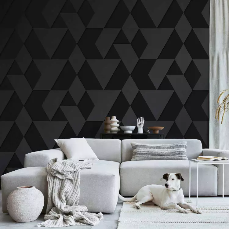 Geometrische Formen - Minimalistische Komposition in dunklen Farben