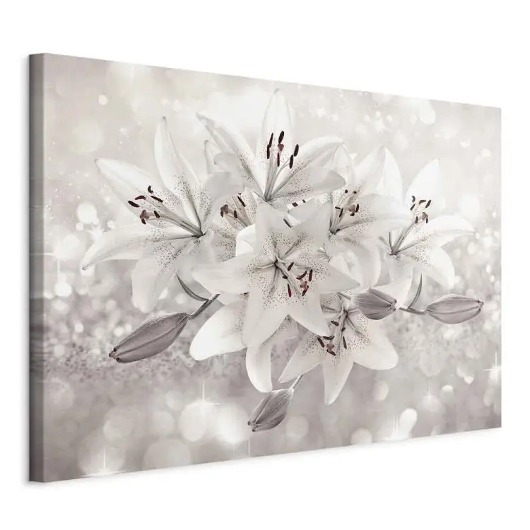 Blühende Lilien - Beigefarbene Blumen, cremeweiß