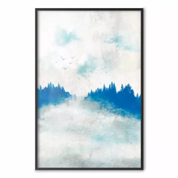 Blue Forest - Delicate, Hazy Landscape in Blue Tones