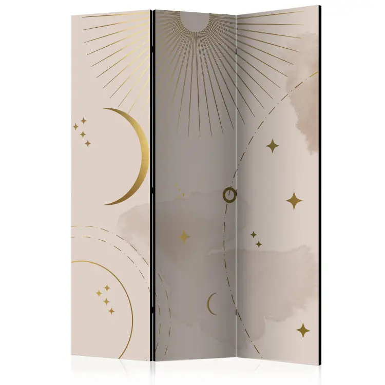 Goldene Konstellation - geometrische Formen von Mond und Sternen