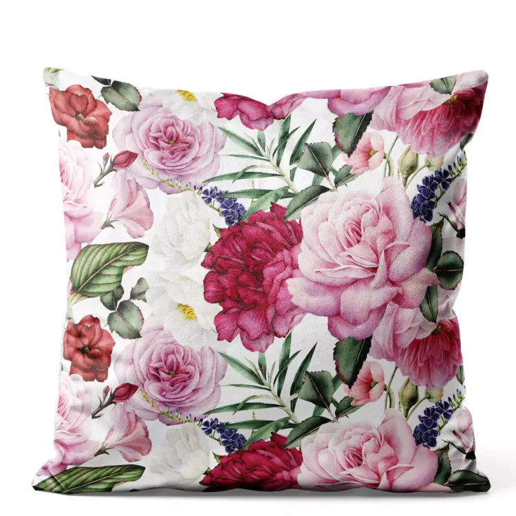 Spring perfume - peony and rose flowers in Provencal style