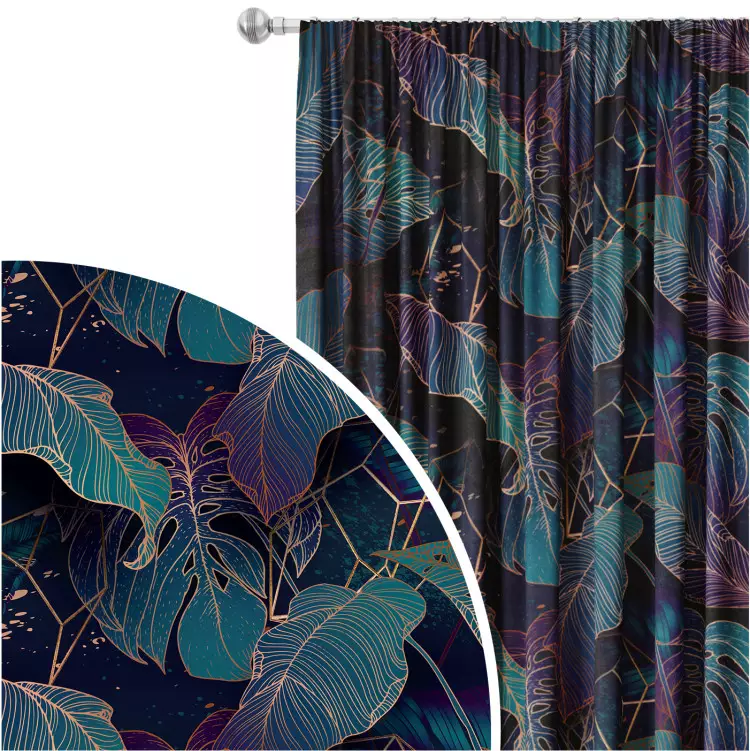Botanical aurora - an exotic, golden composition of leaves and montera