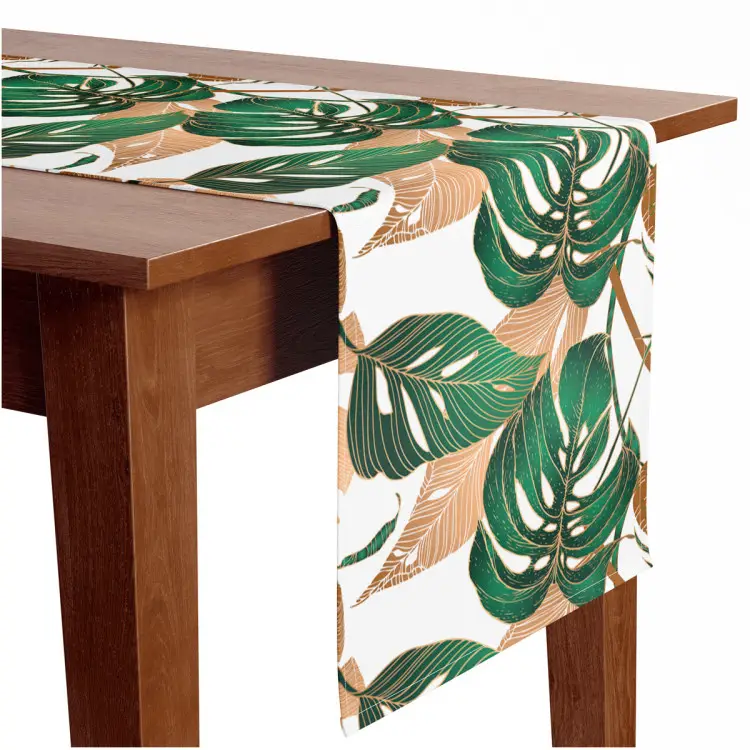 Tischläufer modern Hollow leaves - a botanical composition in shades of ...