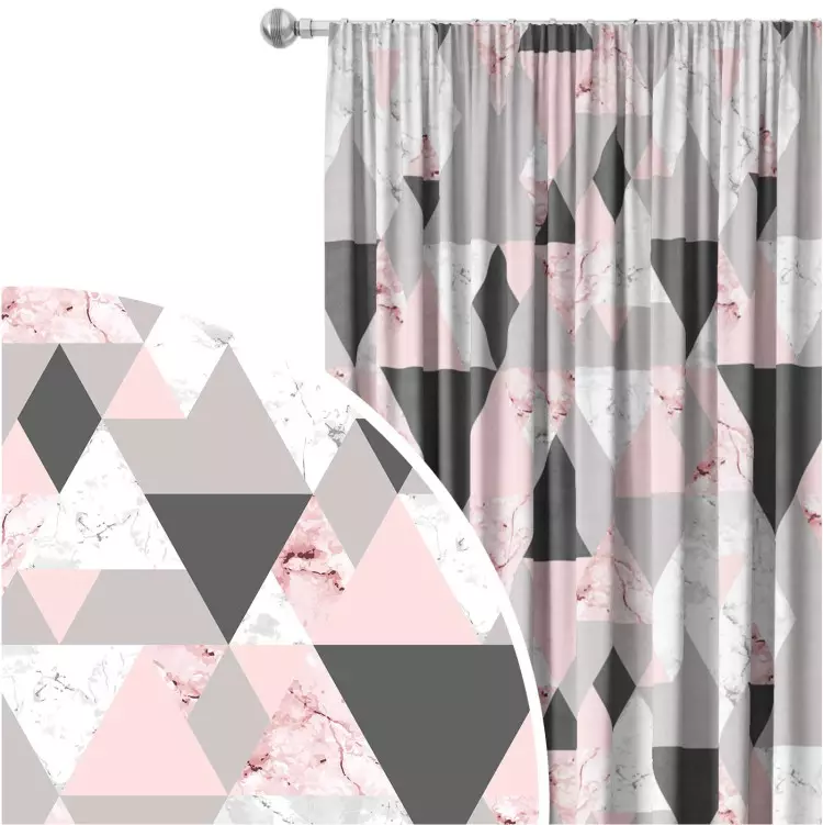 Powdery triangles - geometric, minimalist motif in shades of pink