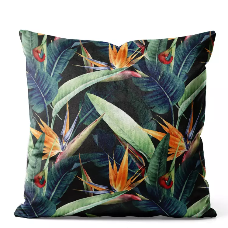 Floral composition - motife in white and blue shades