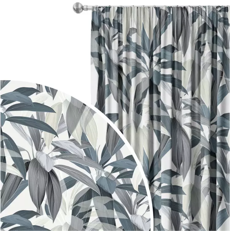 Leaf composition - theme in green and grey tones