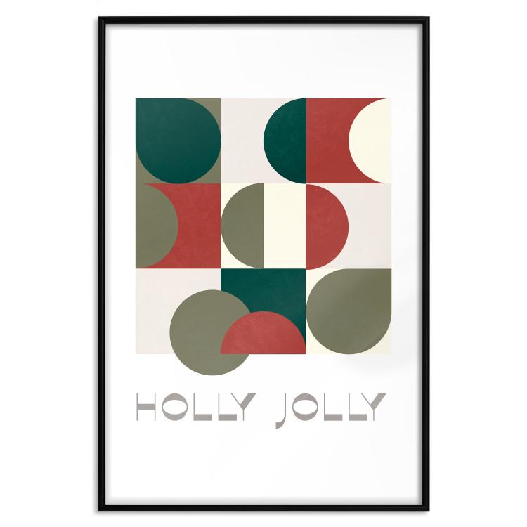 Poster Holly Jolly - Geometric Shapes in Festive Colors