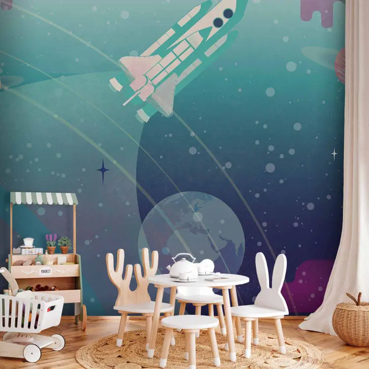 Weltraumabenteuer - Illustration einer interplanetarischen Rakete