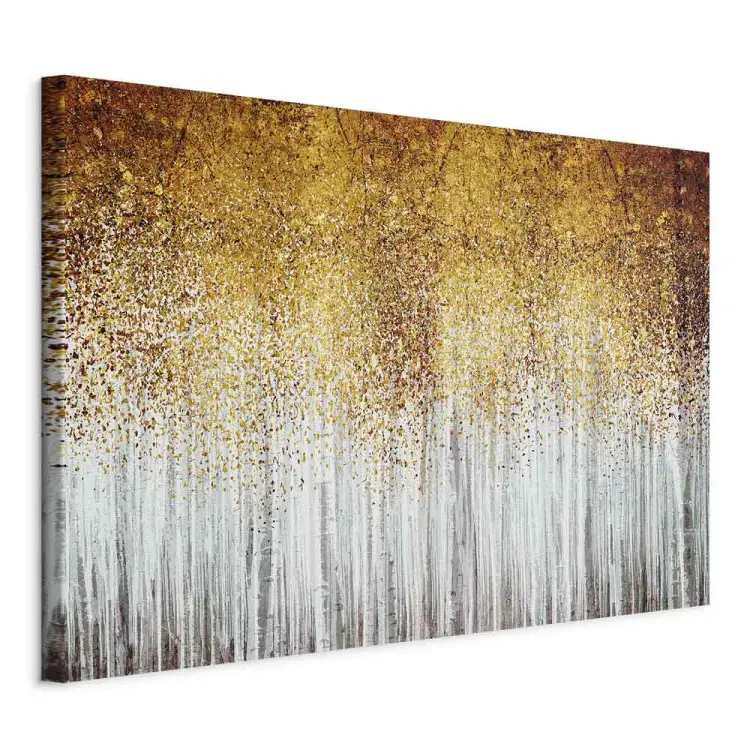 Herbstpark - abstrakte Grafik mit Bäumen in goldenen Farben