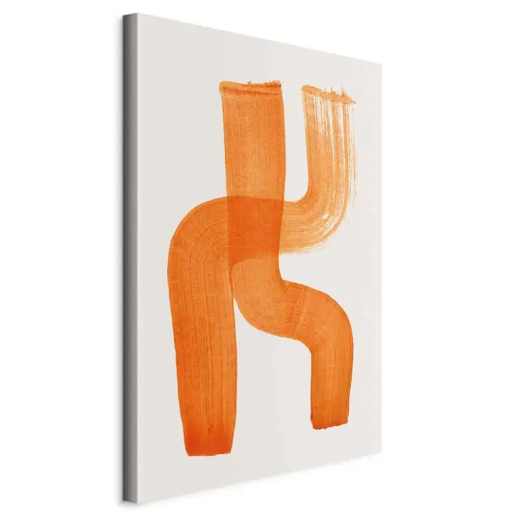 Abstrakte Komposition - Duett orange Formen