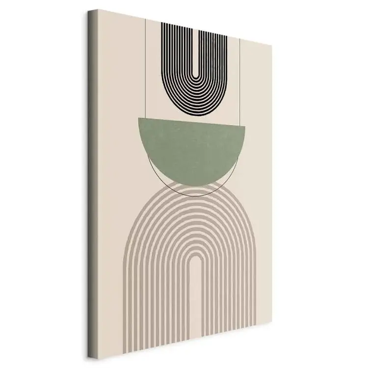 Abstraktion - Geometrische Formen - schwarz, grün und braun