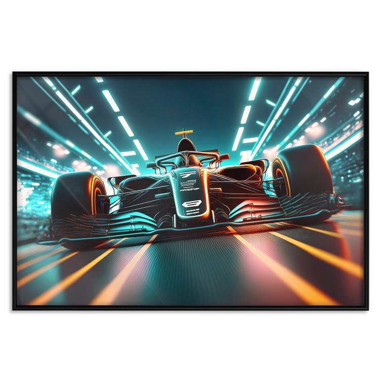 Poster A Speeding Car - A Racing Car While Driving