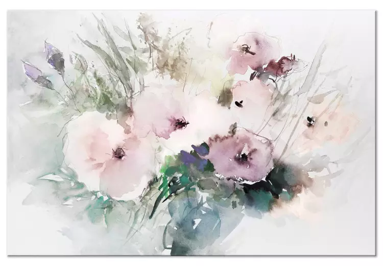 Print Bouquet of Flowers - Floral Composition Painted With Watercolor [Large Format]