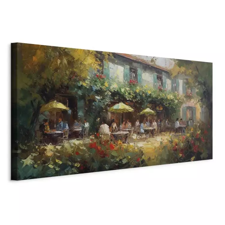 Café im Sommer - Komposition im Stil von Monet