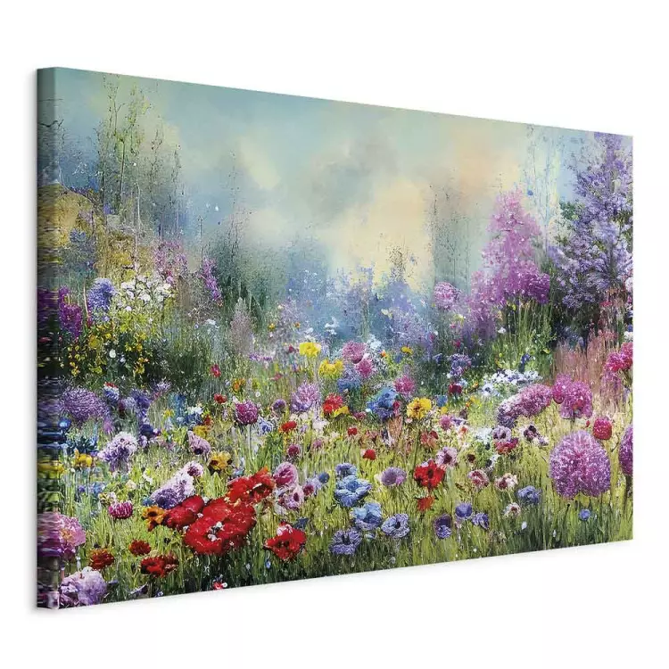 Blumenwiese - eine von AI generierte Komposition im Stil von Monet