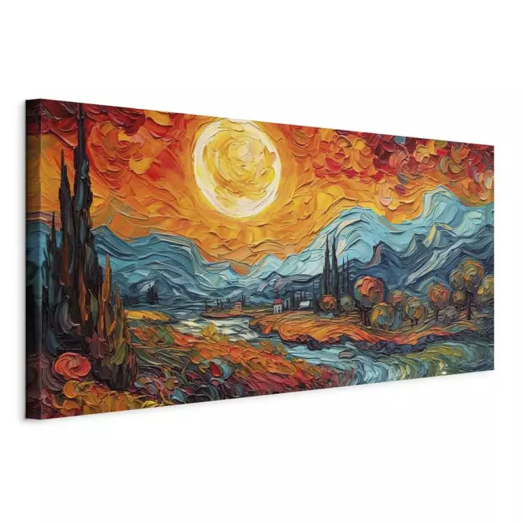 Ländliche Landschaft - Berglandschaft inspiriert von van Goghs Werken