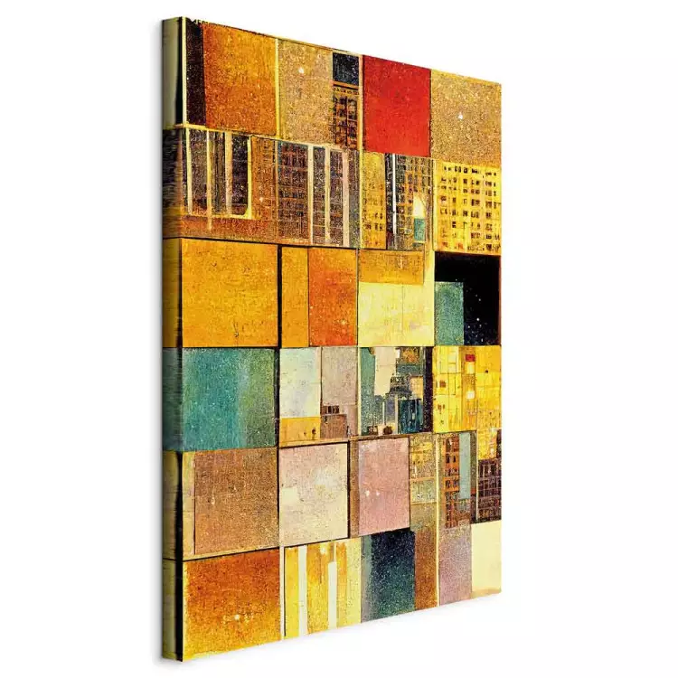 Abstrakte Quadrate - geometrische Komposition im Stil von Klimt