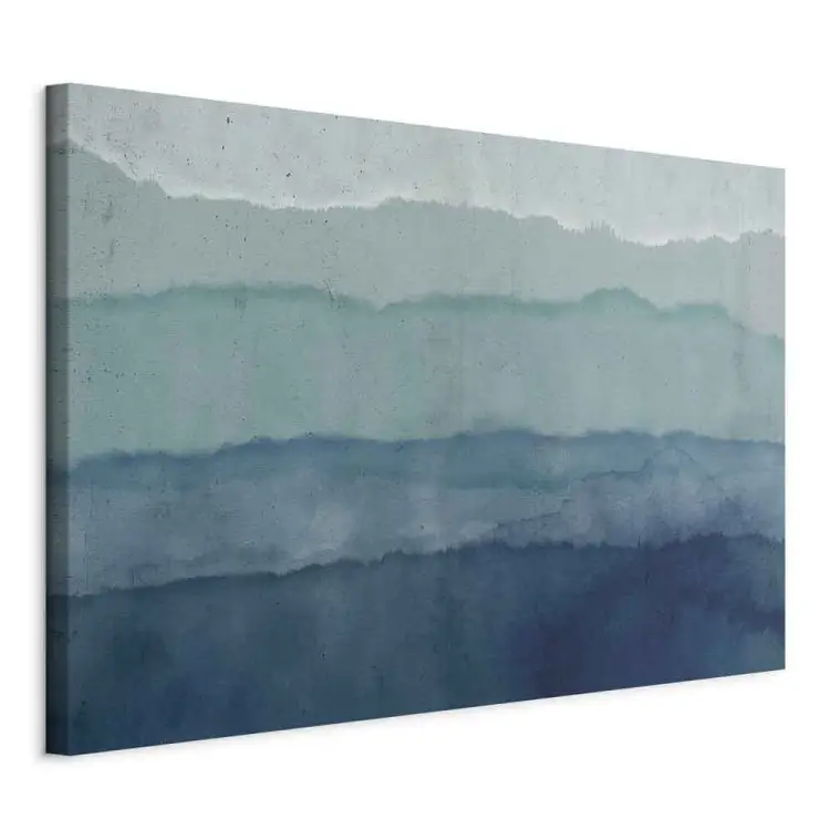 Harmonie der Wellen - nautische Abstraktion mit blauen Aquarellfarben