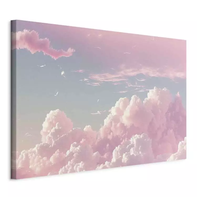 Himmelslandschaft - zarte rosa Wolken am blauen Horizont