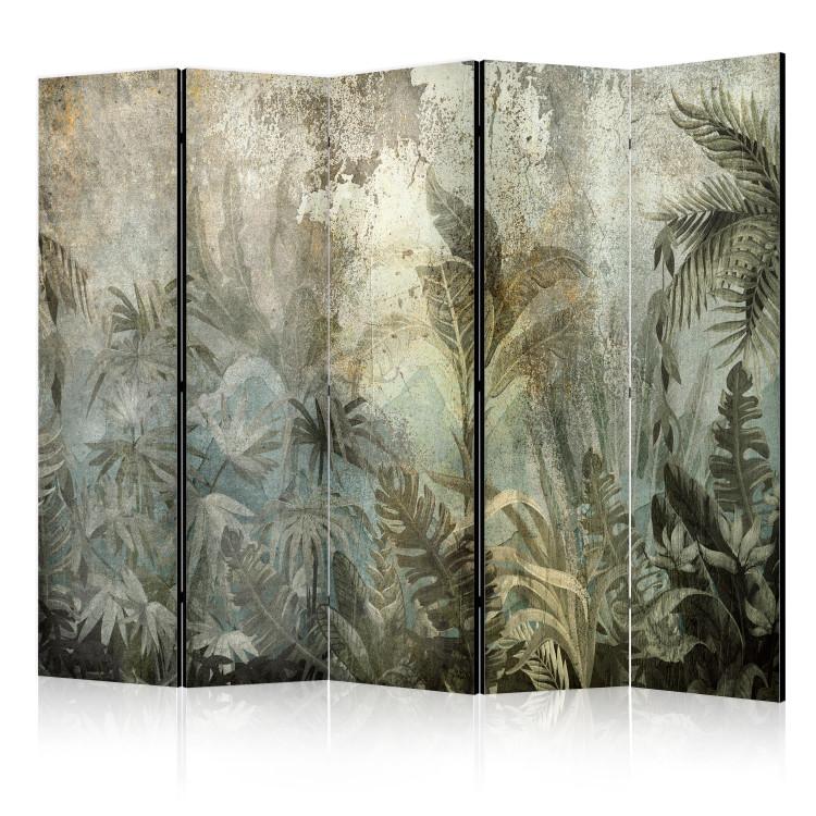 Paravent Jungle - An Exotic Forest on an Island in Natural Green Colors II [Room Dividers]