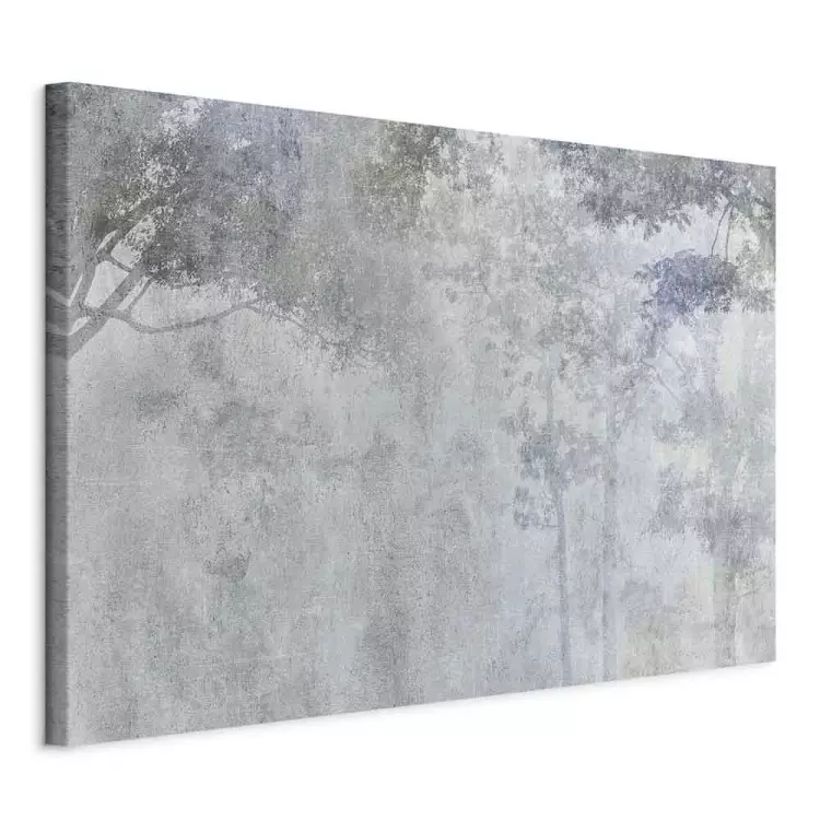 Bäume im Nebel - Natur in Grau- und Blautönen