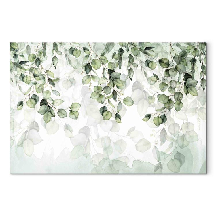 Wandbild XXL Lightness of Leaves - Watercolor Composition With Green Plants [Large Format]
