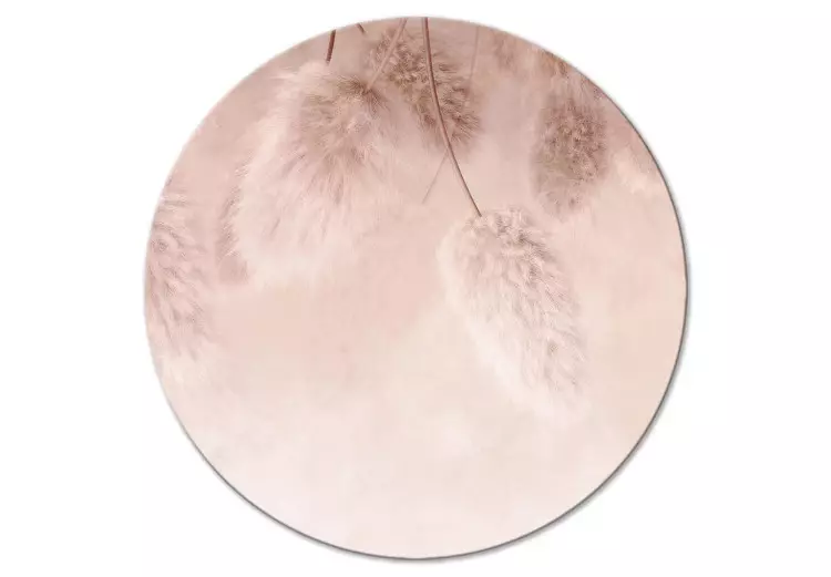 Pastel Plants - Fluffy Boho Style Flowers on a Pink Background
