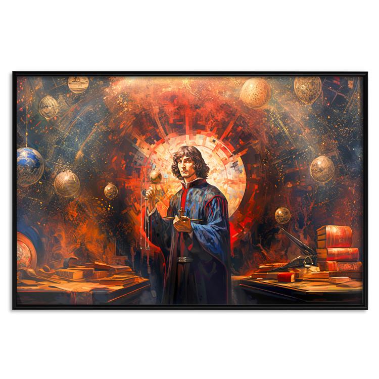 Poster A Great Discovery of a Great Man - Copernicus on an Abstract Background